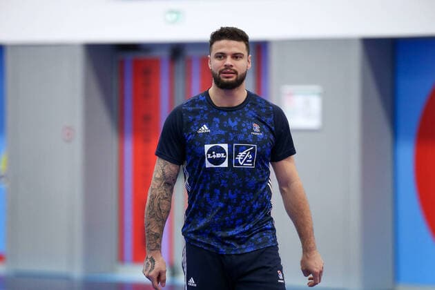 Elohim Prandi (Equipe de France) HANDBALL : Entrainement Equipe de France Masculine - 03 11 2021 KevinDomas Panoramic 