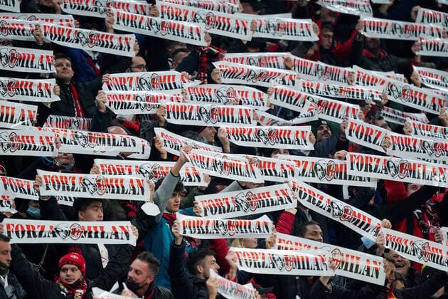 Photo Spada LaPresse November 03 , 2021 - Milan, Italy Soccer Ac Milan vs Porto - Uefa Champions League 2021 2022 - group stage San Siro Stadium In the photo: Milan fans  Copyright: xSpada LaPressex