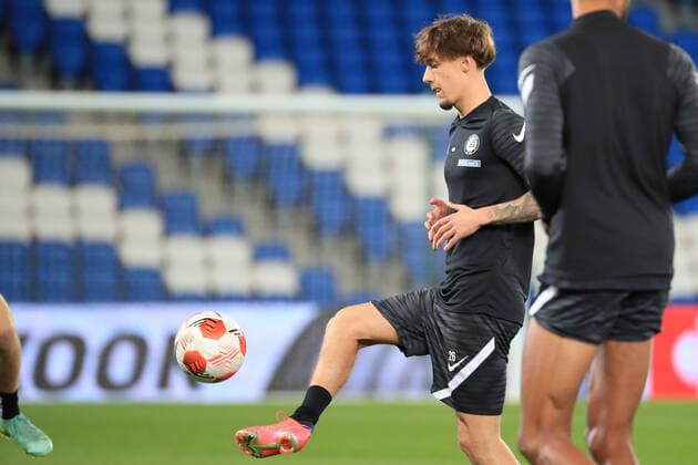 SOCCER - UEFA EL, Sociedad vs Sturm SAN SEBASTIAN,SPAIN,03.NOV.21 - SOCCER - UEFA Europa League, group stage, Real Sociedad vs SK Sturm Graz, preview, training Sturm. Image shows Christoph Lang (Sturm).  GEPAxpictures xMarioxBuehner