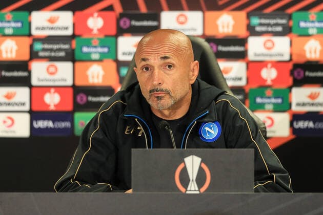 03.11.2021 Warszawa Pilka nozna Liga Europy 2021 2022 Konferencja prasowa SSC Napoli N z trener Luciano Spalletti Foto Adam Starszynski PressFocus 11.03.2021 Warsaw Football Europa League 2021 2022 press conference, PK, Pressekonferenz of SSC Napoli trener Luciano Spalletti Credit Adam Starszynski PressFocus NEWSPIX.PL --- Newspix.pl  20211103PF_AS056