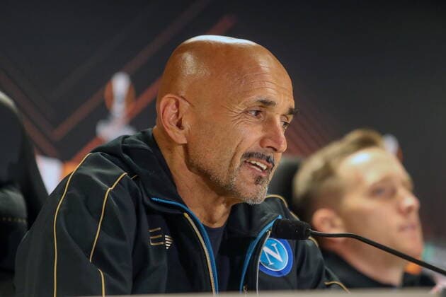 WARSZAWA 03.11.2021 LIGA EUROPA KONFERENCJA PRASOWA SSC NAPOLI PRZED MECZEM Z LEGIA LUCIANO SPALETTI PIOTR ZIELINSKI FOT. MARCIN SZYMCZYK FOTOPYK NEWSPIX.PL --- Newspix.pl press conference, PK, Pressekonferenz of SSC Napoli  211103MSZ903