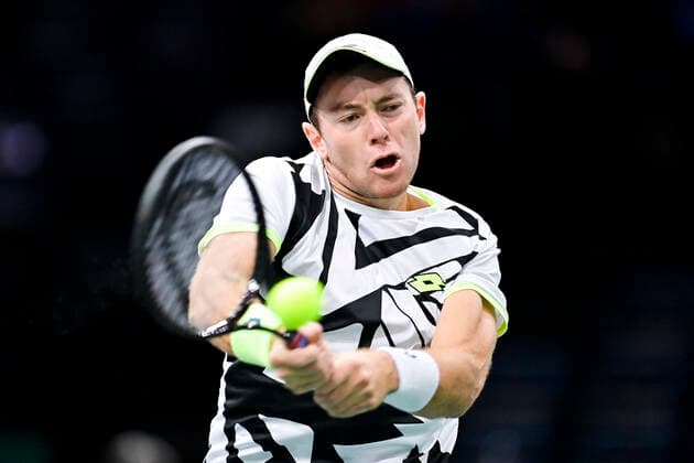 Dominik Koepfer (Ger) TENNIS : Rolex Paris Masters J4 - Paris - 04 11 2021 JBAutissier Panoramic 