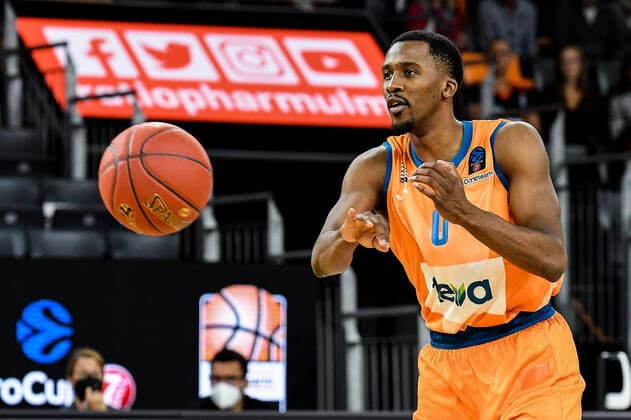 GER, EuroCup, ratiopharm ulm vs Umana Reyer Venice 03 11 2021, ratiopharm arena, Neu Ulm, GER, EuroCup, ratiopharm ulm vs Umana Reyer Venice, in picture Semaj Christon Ulm, 0 nordphotoxGmbHx xHafner nph00200