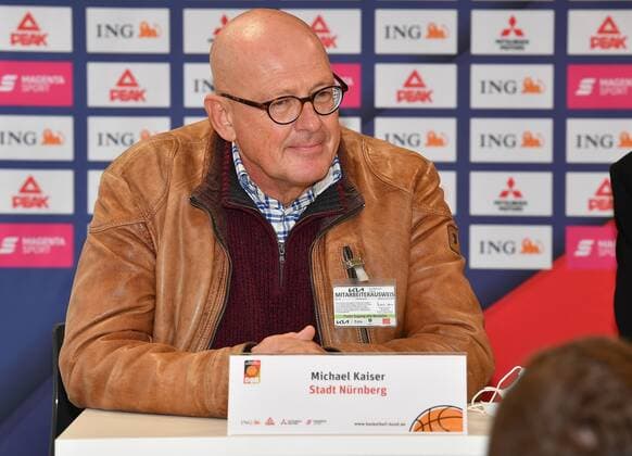 04 11 2021 Basketball Press conference in the run-up to the international match between Germany and Estonia on 25 11 2021 in the Kia Metropol Arena Nuremberg Michael Kaiser Director Kia Metropol Arena