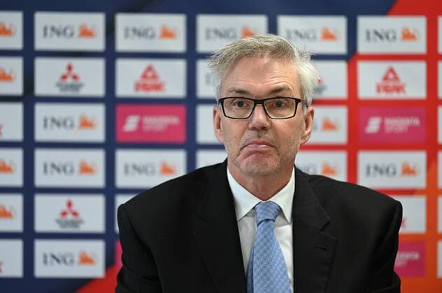 04 11 2021 Basketball press conference ahead of the international match Germany gg Estonia on 25 11 2021 at the Kia Metropol Arena Nuremberg Gordon Herbert Bundestrainer Headcoach Germany serious