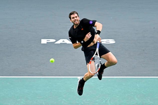 Cameron Norrie (Gbr) TENNIS : Rolex Paris Masters J4 - Paris - 04 11 2021 JBAutissier Panoramic 