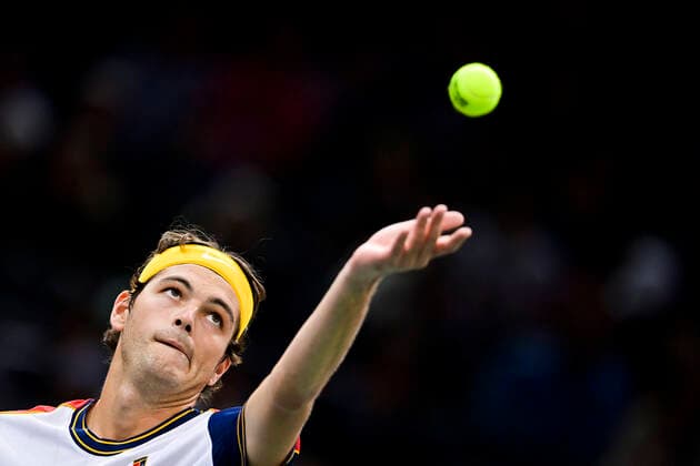 Taylor Fritz (USA) TENNIS : Rolex Paris Masters J4 - Paris - 04 11 2021 JBAutissier Panoramic 