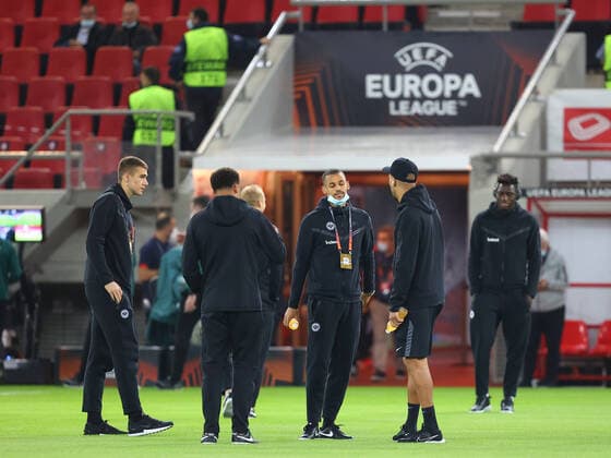 Olympiacos F.C. v Eintracht Frankfurt UEFA Europa League Eintracht Frankfurt on the pitch during the UEFA Europa League Group D match at Karaiskakis Stadium, Piraeus Content Not Available For UK Newspapers Copyright: xYannisxHalasx FIL-16070-0008
