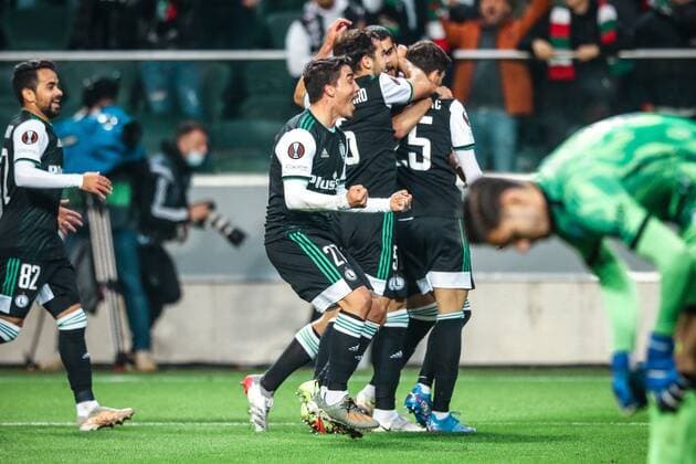 04.11.2021 Warszawa Pilka nozna Liga Europy 2021 2022, faza grupowa Legia Warszawa - SSC Napoli N z Mahir Emreli, gol, bramka, radosc Foto Adam Starszynski PressFocus 04.11.2021 Warsaw Football Europa League 2021 2022, group stage Legia Warszawa - SSC Napoli Mahir Emreli, gol, bramka, radosc Credit Adam Starszynski PressFocus NEWSPIX.PL --- Newspix.pl  20211104PF_AS083