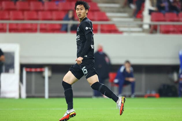 Olympiacos F.C. v Eintracht Frankfurt UEFA Europa League Daichi Kamada of Eintracht Frankfurt watches the ball going into the net during the UEFA Europa League Group D match at Karaiskakis Stadium, Piraeus Content Not Available For UK Newspapers Copyright: xYannisxHalasx FIL-16070-0026