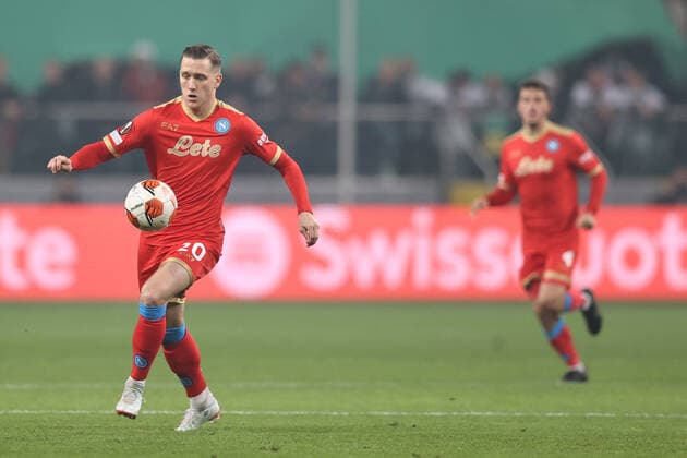 04.11.2021 WARSZAWA, LAZIENKOWSKA PILKA NOZNA ( FOOTBALL ) LIGA EUROPY UEFA SEZON 2021 2022 ( UEFA EUROPEAN LEAGUE ) FAZA GRUPOWA (GROUP STAGE)?MECZ LEGIA WARSZAWA - SC NAPOLI ( GAME LEGIA WARSAW - SC NAPOLI )??NZ PIOTR ZIELINSKI??FOTO LUKASZ GROCHALA CYFRASPORT NEWSPIX.PL --- Newspix.pl  20211104CSLG0019
