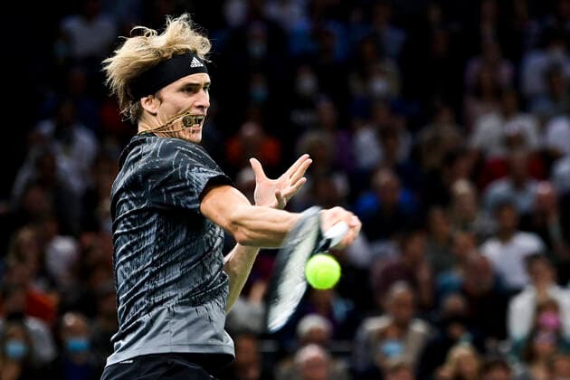 Alexander Zverev (Ger) TENNIS : Rolex Paris Masters J4 - Paris - 04 11 2021 JBAutissier Panoramic 