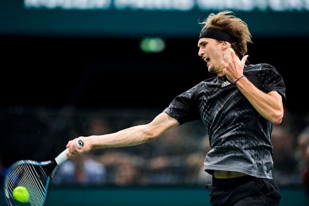 Alexander Zverev (Ger) TENNIS : Rolex Paris Masters J4 - Paris - 04 11 2021 JBAutissier Panoramic 