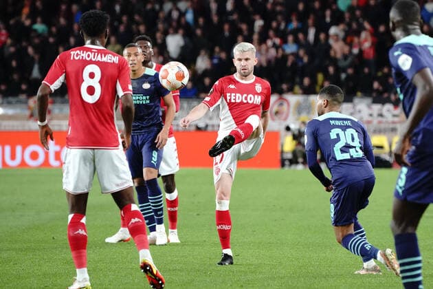 Caio Henrique Oliveira Silva (AS Monaco) FOOTBALL : AS Monaco vs PSV Eindhoven - League Europa - Monaco - 04 11 2021 NorbertScanella Panoramic 