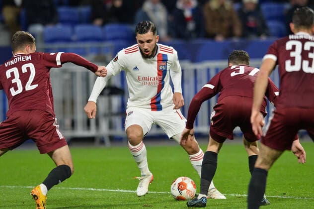 Rayan Cherki (lyon) FOOTBALL : Olympique Lyonnais vs Sparta Prague - Ligue Europa - 04 11 2021 FredericChambert Panoramic 