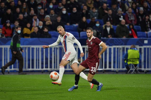 Islam Slimani (lyon) FOOTBALL : Olympique Lyonnais vs Sparta Prague - Ligue Europa - 04 11 2021 FredericChambert Panoramic 