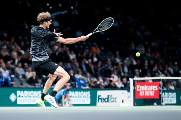 Alexander Zverev (Ger) TENNIS : Rolex Paris Masters J4 - Paris - 04 11 2021 JBAutissier Panoramic 