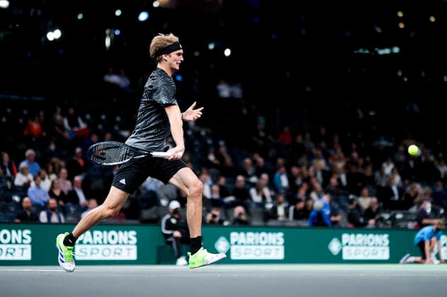 Alexander Zverev (Ger) TENNIS : Rolex Paris Masters J4 - Paris - 04 11 2021 JBAutissier Panoramic 