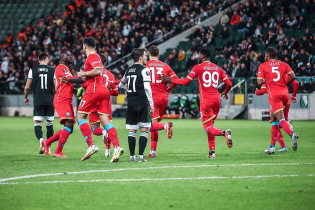 04.11.2021 Warszawa Pilka nozna Liga Europy 2021 2022, faza grupowa Legia Warszawa - SSC Napoli N z Piotr Zielinski, strzela rzut karny, gol, bramka, radosc Foto Adam Starszynski PressFocus 04.11.2021 Warsaw Football Europa League 2021 2022, group stage Legia Warszawa - SSC Napoli Piotr Zielinski, strzela rzut karny, gol, bramka, radosc Credit Adam Starszynski PressFocus NEWSPIX.PL --- Newspix.pl  20211104PF_AS189