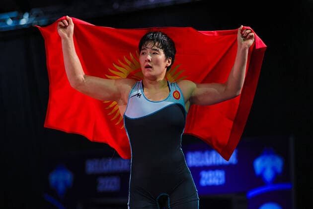 Bilder des Jahres 2021, Sport 11 November Sport Themen der Woche KW44 u23 World Championships WW 76kg - Aiperi MEDET KYZY (KGZ) Belgrad Serbia *** u23 World Championships WW 76kg Aiperi MEDET KYZY KGZ Belgrade Serbia Copyright: xUnitedxWorldxWrestlingx xKadirxCaliskanx