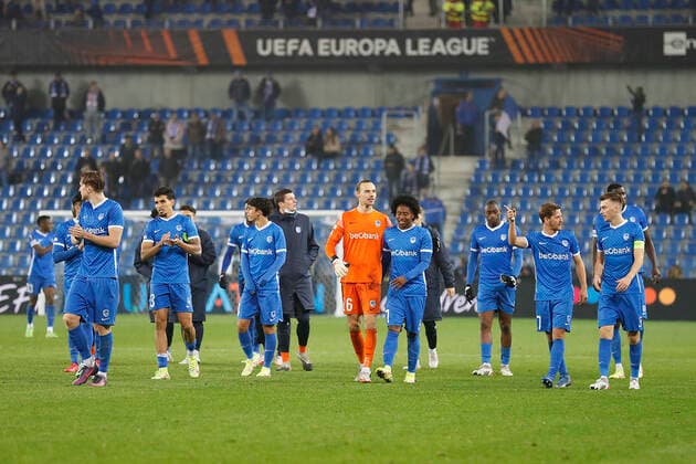 KRC Genk v West Ham United UEFA Europa League The Genk players at the end of the UEFA Europa League Group H match at Cegeka Arena, Genk Content Not Available For UK Newspapers Copyright: xPaulxChestertonx FIL-16067-0158