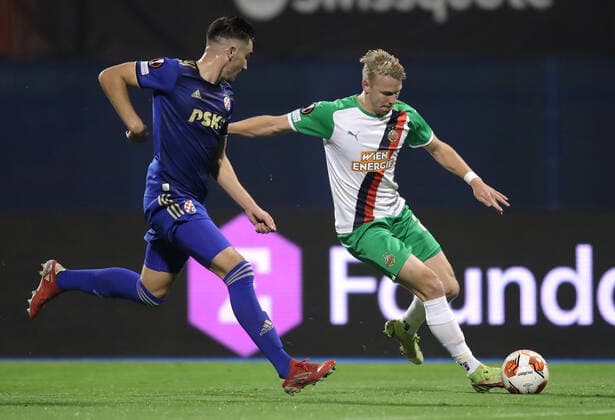 Dinamo Zagreb v Rapid Wien: Group H - UEFA Europa League Marco Grull of Rapid in action during the UEFA Europa League group H match between Dinamo Zagreb and Rapid Wien at Maksimir Stadium on November 4, 2021 in Zagreb, Croatia. LukaxStanzl PIXSELL