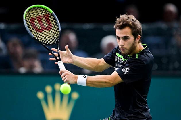 Hugo Gaston (Fra) TENNIS : Rolex Paris Masters J4 - Paris - 04 11 2021 JBAutissier Panoramic 