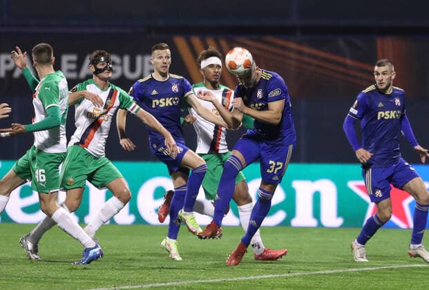 Dinamo Zagreb v Rapid Wien: Group H - UEFA Europa League Josip Sutalo of Dinamo Zagreb scores a goal during the UEFA Europa League group H match between Dinamo Zagreb and Rapid Wien at Maksimir Stadium on November 4, 2021 in Zagreb, Croatia. LukaxStanzl PIXSELL