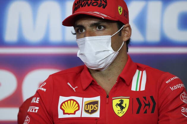 F1 Grand Prix of Mexico 55 Carlos Sainz (ESP, Scuderia Ferrari Mission Winnow), F1 Grand Prix of Mexico at Autodromo Hermanos Rodriguez on November 4, 2021 in Mexico City, Mexico. (Photo by Edgard Garrido REUTERS FIA Pool via HOCH ZWEI) Mexico City Mexico Poolfoto HOCH ZWEI Pool REUTERS ,EDITORIAL USE ONLY