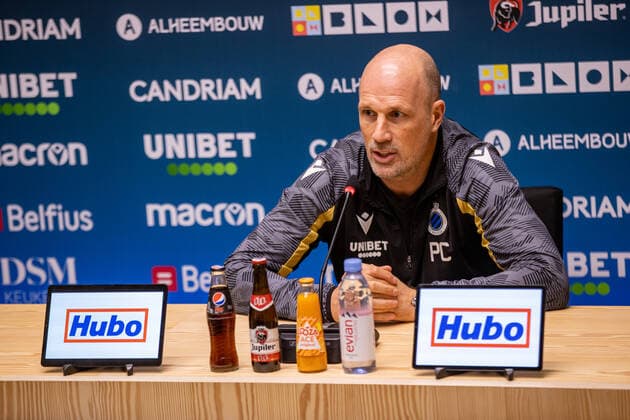 Club Brugge s head coach Philippe Clement pictured during the weekly press conference, PK, Pressekonferenz of Belgian soccer team Club Brugge KV, Friday 05 November 2021 in Knokke-Heist, to discuss the next game in the national competition. KURTxDESPLENTER x3131368x
