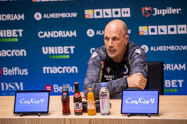 Club Brugge s head coach Philippe Clement pictured during the weekly press conference, PK, Pressekonferenz of Belgian soccer team Club Brugge KV, Friday 05 November 2021 in Knokke-Heist, to discuss the next game in the national competition. KURTxDESPLENTER x3131373x