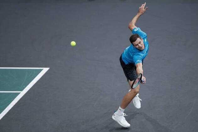 Hubert HURKACZ (POL) TENNIS : Rolex Paris Masters - Quart de finale - 05 11 2021 AurelienMorissard Panoramic 