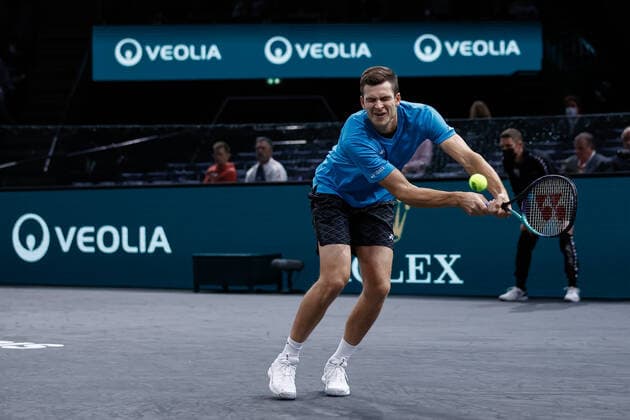 Hubert HURKACZ (POL) TENNIS : Rolex Paris Masters - Quart de finale - 05 11 2021 AurelienMorissard Panoramic 