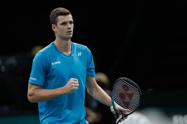Hubert HURKACZ (POL) TENNIS : Rolex Paris Masters - Quart de finale - 05 11 2021 AurelienMorissard Panoramic 