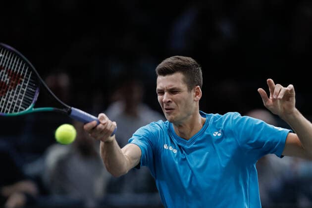 Hubert HURKACZ (POL) TENNIS : Rolex Paris Masters - Quart de finale - 05 11 2021 AurelienMorissard Panoramic 