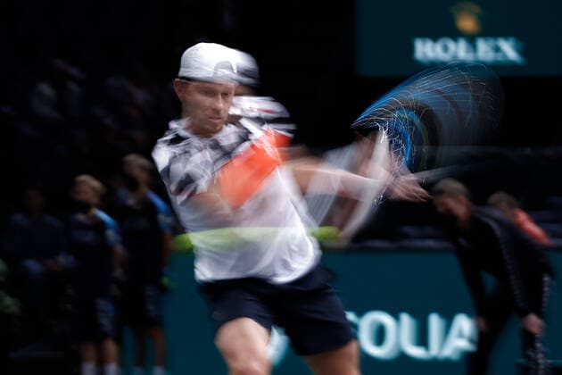 James DUCKWORTH (AUS) TENNIS : Rolex Paris Masters - Quart de finale - 05 11 2021 AurelienMorissard Panoramic 