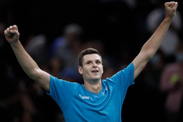 Hubert HURKACZ (POL) TENNIS : Rolex Paris Masters - Quart de finale - 05 11 2021 AurelienMorissard Panoramic 