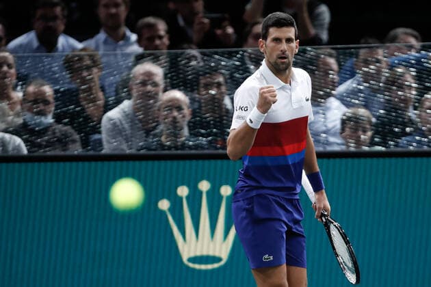 Novak DJOKOVIC (SRB) TENNIS : Rolex Paris Masters - Quart de finale - 05 11 2021 AurelienMorissard Panoramic 