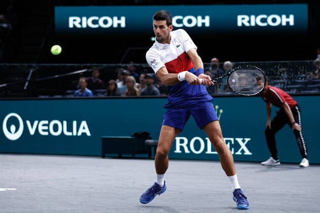 Novak DJOKOVIC (SRB) TENNIS : Rolex Paris Masters - Quart de finale - 05 11 2021 AurelienMorissard Panoramic 