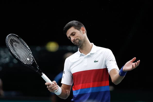 Novak DJOKOVIC (SRB) TENNIS : Rolex Paris Masters - Quart de finale - 05 11 2021 AurelienMorissard Panoramic 
