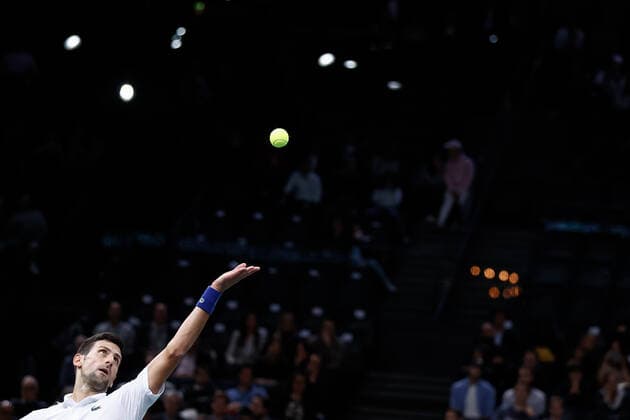 Novak DJOKOVIC (SRB) TENNIS : Rolex Paris Masters - Quart de finale - 05 11 2021 AurelienMorissard Panoramic 