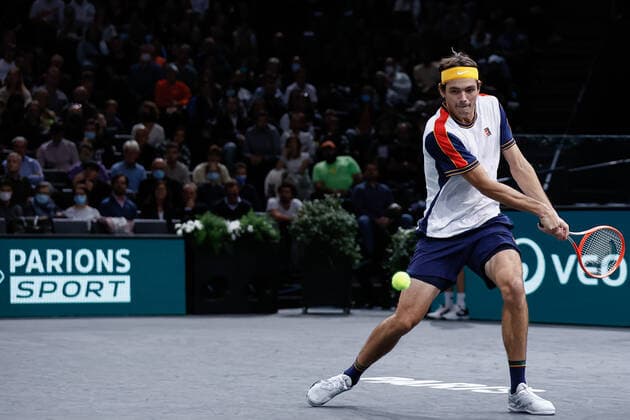 Taylor FRITZ (USA) TENNIS : Rolex Paris Masters - Quart de finale - 05 11 2021 AurelienMorissard Panoramic 