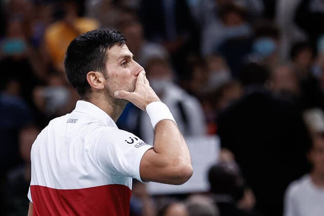 Novak DJOKOVIC (SRB) TENNIS : Rolex Paris Masters - Quart de finale - 05 11 2021 AurelienMorissard Panoramic 
