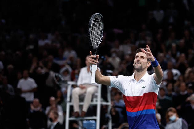 Novak DJOKOVIC (SRB) TENNIS : Rolex Paris Masters - Quart de finale - 05 11 2021 AurelienMorissard Panoramic 