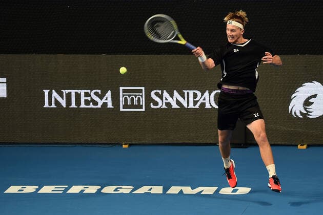 IPP20211105 Tennis: ATP, Tennis Herren Challenger Tour, Internazionali di Bergamo 2021, Zdenek Kolar (Cze) (Verwendung nur in Deutschland - GERMANY ONLY) *** IPP20211105 Tennis ATP Challenger Tour, Internazionali di Bergamo 2021, Zdenek Kolar Cze Use only in Germany GERMANY ONLY 