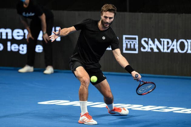 IPP20211105 Tennis: ATP, Tennis Herren Challenger Tour, Internazionali di Bergamo 2021, Liam Broady (Gbr) (Verwendung nur in Deutschland - GERMANY ONLY) *** IPP20211105 Tennis ATP Challenger Tour, Internazionali di Bergamo 2021, Liam Broady Gbr Use only in Germany GERMANY ONLY 