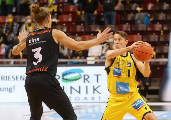 Ludwigsburg , Basketball easycredit BBL Bundesliga MHP Riesen Ludwigsburg vs NINERS Chemnitz , Jordan Hulls Riesen