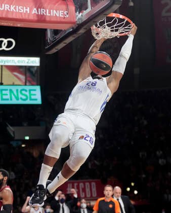 05 11 2021, FC Bayern Basketball vs Real Madrid Basket, Audi Dome Muenchen, Basketball, in picture Guerschon Yabusele Real Madrid Basket
