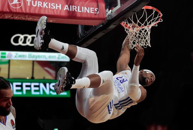 05 11 2021, FC Bayern Basketball vs Real Madrid Basket, Audi Dome Muenchen, Basketball, in picture Guerschon Yabusele Real Madrid Basket