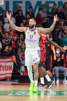 Vincent Poirier Real Madrid, 17 doesnt understand a decision FC Bayern Muenchen vs Real Madrid, Basketball, Euroleague, Matchday 8, Season 2021 2022, 05 11 2021 FC Bayern Muenchen vs Real Madrid, Basketball, Euroleague, Matchday 8, Season 2021 2022, 05 11 2021 Muenchen Copyright: xEibnerxPressefoto HeikexFeinerx EP_HFR